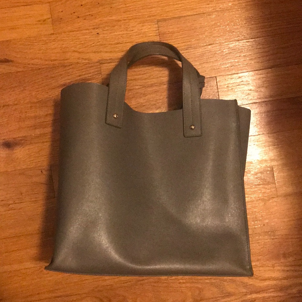 FURLA salvia leather 'Muse' tote in jungle green